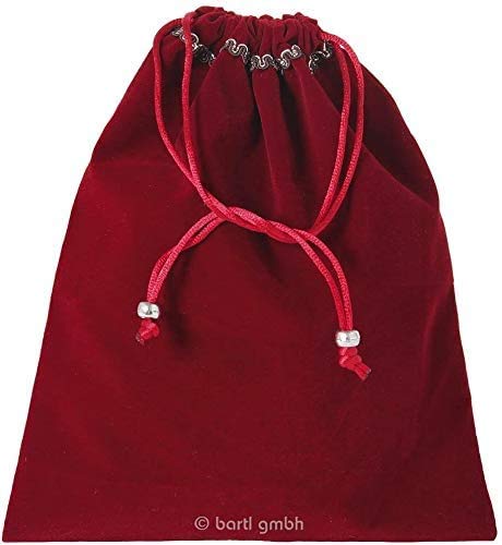 2er Set Velvet bag 18 cm x 22 cm with border and drawstring, jewellery bag, velvet bag, fabric bag, storage bag - Image 2