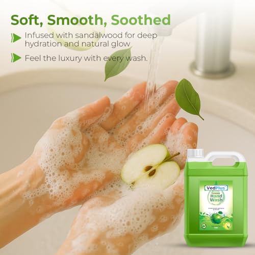 Image of Handwash Liquid Refill Can - Goodness of Green Apple | pH Balanced | Soothes & Hydrates Skin | Antibacterial 99.9% Germ-Protect | Soft and Supple Hands | 10X Moisturizer - 5L