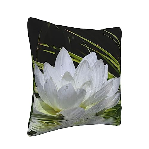 Housses de coussin lotus et pierres zen carrées 40x40cm TOMPPY déco lit et chambre salon - 3