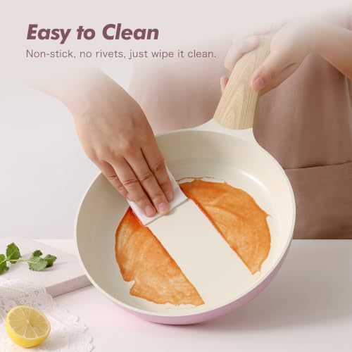Image of SENSARTE Ceramic Pots and Pans Set Nonstick, Kitchen Cookware Sets, 14-Piece Induction Cookware, Non-toxic Healthy Non Stick Cooking Set, with Frying Pans Set, PFAS PTFE PFOA PFOS Free