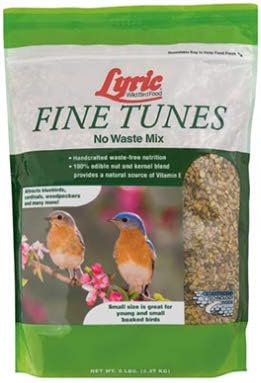 Lyric 2647409 Fine Tunes - Alimento para aves silvestres, sin mezcla de residuos, 5 libras, cantidad 8