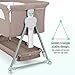 Cowiewie Bassinet Bedside Sleeper, Baby Bassinet with 7 Adjustable Height, Bedside Bassinet for Baby with Storage, Breathable Mesh & Mattress, Portable Bassinet Easy Folding (Baby Brown)