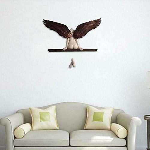 UISI Escultura de parede com arte de anjo 3D, estátua de decoração de parede, estátua de decoração d