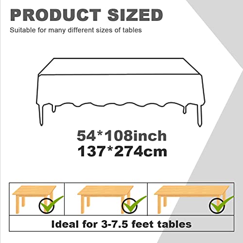Image of Mulbozy 4 Pcs Birthday Tablecloth Disposable Plastic, Colorful Balloons Confetti Happy Birthday Table Covers for Parties Decoration Supplies, 108 x 54 inch