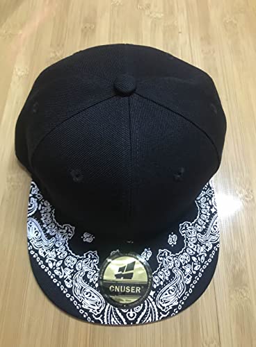 Image of Trucker Hat Fashion Mens Women Snapback Hats - Flat Bill Brim Hat Adjustable Baseball Cap