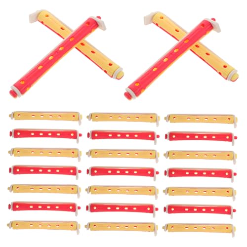 TOYZFRIENDY 24 piezas Rulos Plásticos para Cabello sin Calor Varillas para Rizos Ondas Frías Herramienta de Peinado DIY para Uso Casa y Salón