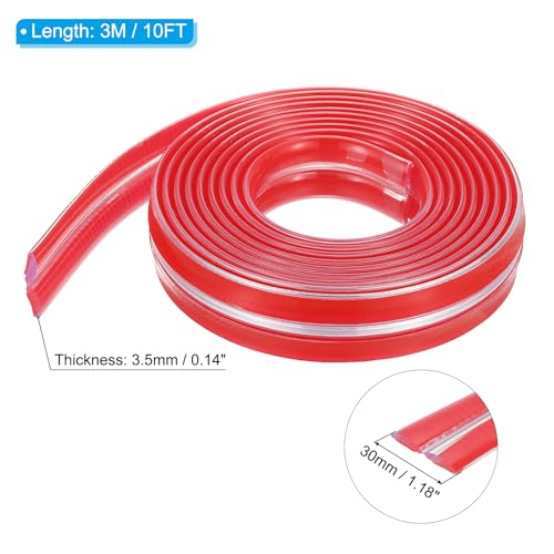 Image of PATIKIL Edge Protector Strip, 1.18IN x 10FT Children Proofing Silicone Soft Clear Corner Protectors Pre-Taped Strong Adhesive for Cabinets Tables Drawers