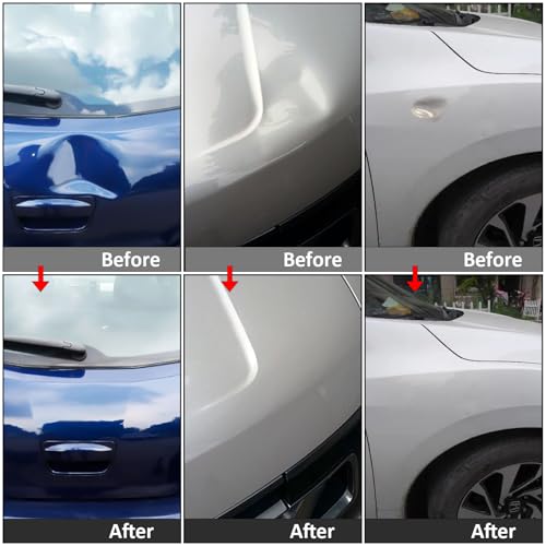 Image of Dent Puller Kit - Paintless Dent Removal Kit, Dent Repair Kit with Slide Hammer T-Bar, Bridge Puller, Car Dent Puller Kit for Auto Hail Damage Door Ding 38 pcs (with Glue Set)