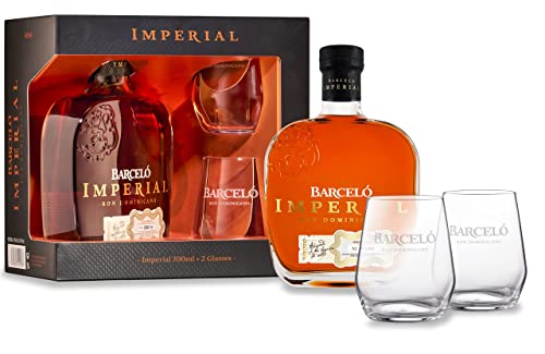 Ron Barceló Imperial Ron Dominicano Rum (1 x 0,7l) 38 % vol. - In edler Geschenkbox mit 2 Nosing...