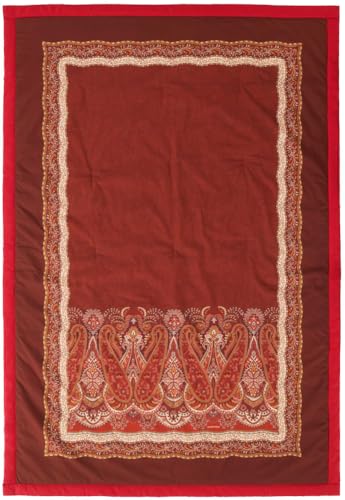 BASSETTI Baumwoll-Plaid SABBIONETA Farbe Bordeaux R2 Größe 135x190