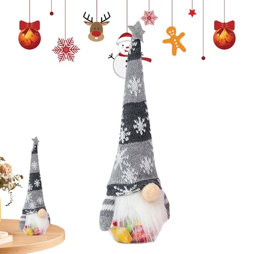 クリスマス キャンディ ジャー, トムテのクッキーストレージボックス テーブル装飾, チョコレート用 装飾 コンテナ 休日 テーブル シェルフ マントル エントランス 寝室 キッチン バー 教室 家族 友人