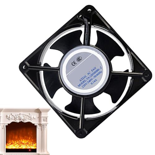 Calefactor axial para uso en cassette de chimenea: ventilador energético para estufa, impulsor automático de horno, rotor de escape de humos autoretenido, turbina silenciosa de estufa | Utilidad para