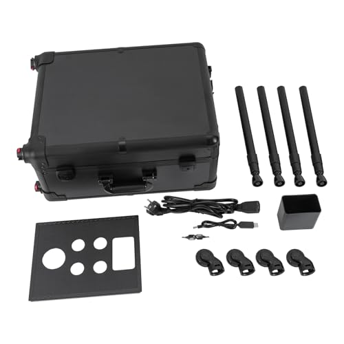 Loobiiny Maletín de cosméticos con Ruedas Grandes Maleta Maquillaje Profesional con LED Luces de Espejo Ajustables y Patas de Silla Estuche de Belleza Organizador de peluquería Negro Caja Maquillaje - imagen 9