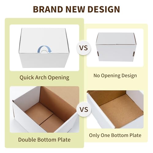 Image of WIFTREY 50 Pack 6x4x4 Small Shipping Boxes, White Corrugated Cardboard Boxes 6 x 4 x 4 for Packaging Small Business, Mailing, Shipping