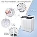 Giantex Portable Washing Machine, 21lbs Capacity, 14.4lbs Washer and 6.6Llbs Spinner, Compact for Apartment RV, White & Gray, GT-GE-10390US-GR-FP