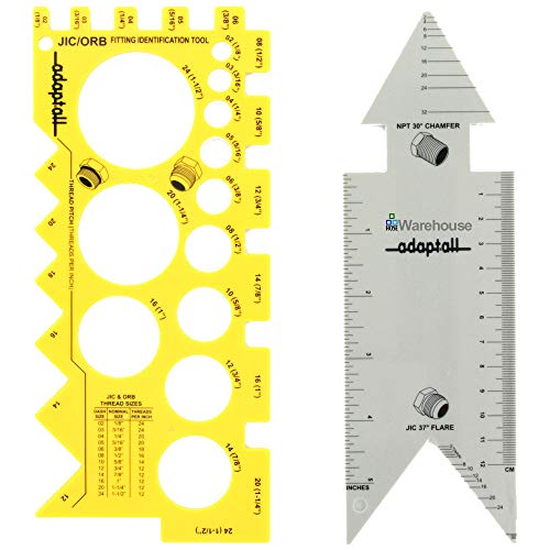 Adaptall Hosewarehouse Brand Tgk02-Hw Sae American Thread Identification Kit W/Adaptall Gauges thumb #4
