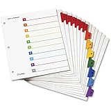 Cardinal OneStep Binder Dividers, 8-Tab, Customizable Table of Contents, Reversible Multicolor Tabs, Numbered 1–8, 6 Sets (60828)