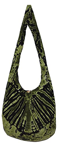 Image of TIE DYE Bohemian Hipster Hobo Boho Hippie Crossbody Bag Purse Black Tone 39 inch