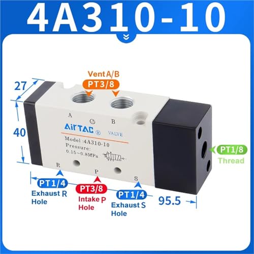 Vanne de commande pneumatique 4A310-10 haute précision - 3