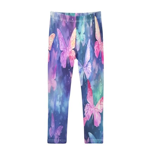Toddler Girls Leggings Printed Yoga Pants Leggings Pink Yellow Butterfly for Kids