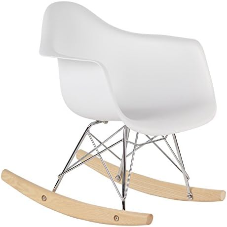 Children's Mid-Century Modern Rocking Chair, White