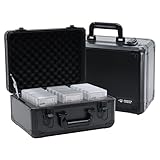 UHZBTEC Graded Card Storage Box; Durable Sports, PSA and Pokemon Storage Case- Trading Card Storage Box - PSA Slab Case For Top Loaders (BLACK,...