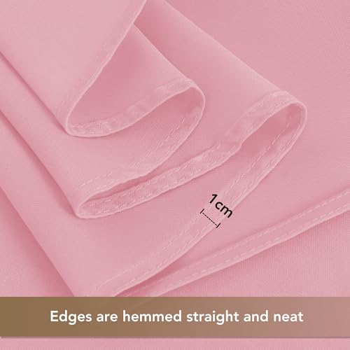 Image of sancua Round tablecloth 90 Inch Diameter, 8 Pack - Circle Polyester Fabric Table cloth for Wedding Christmas Party Reception Banquet Birthday, Washable Formal Table Cover (Fit 30-72 Inch Tables), Pink