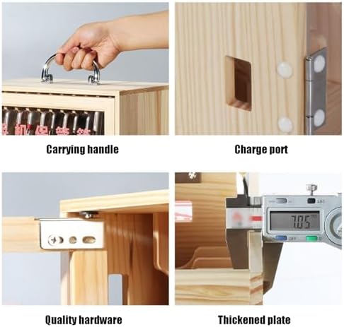 Mobile Phone Security Box with Lock - Portable Safe Deposit Locker with Transparent Door, 24/36/48/60 Bits, Ideal for Home and Office Storage Solutions