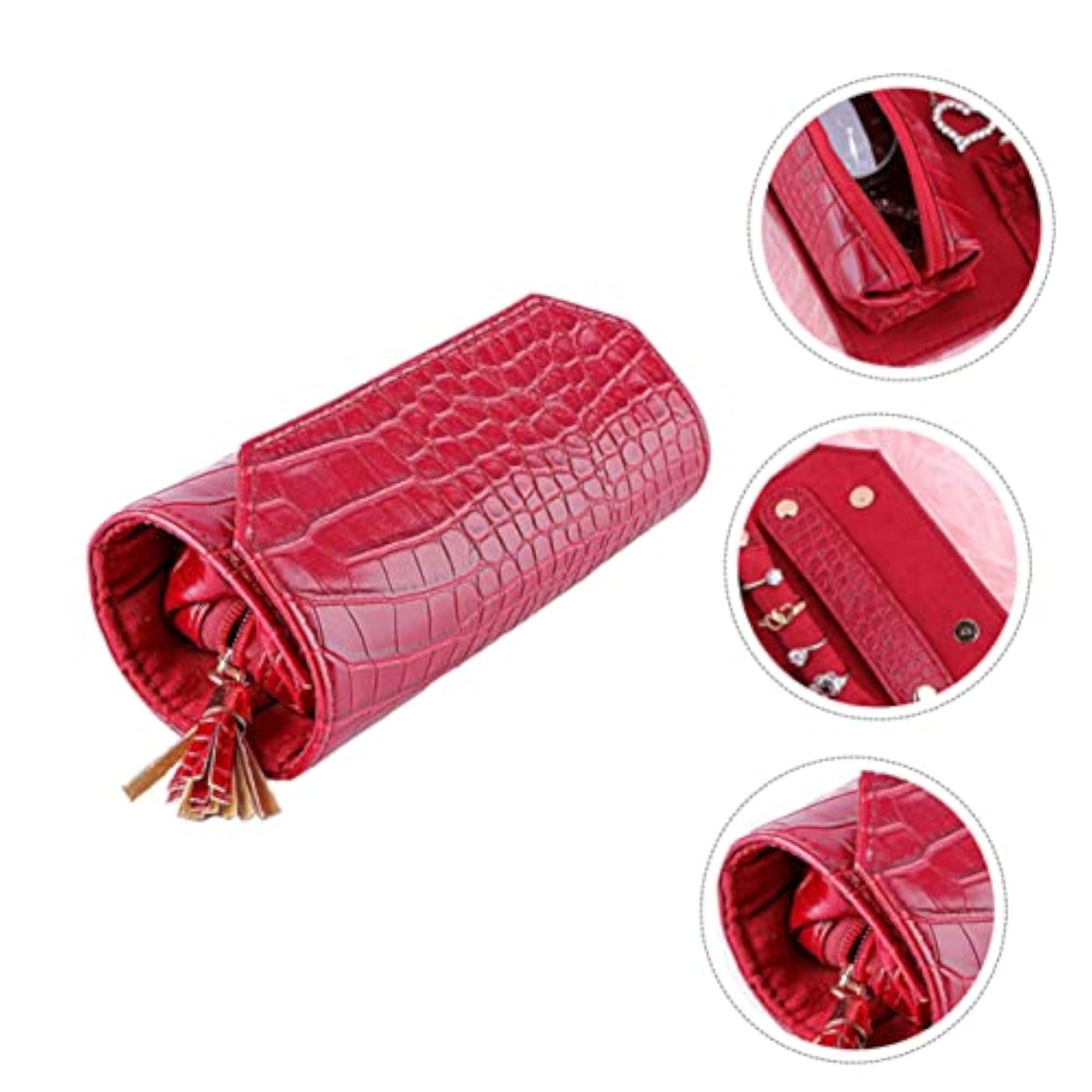 Portable Jewelry Roll Storage Case for Travel