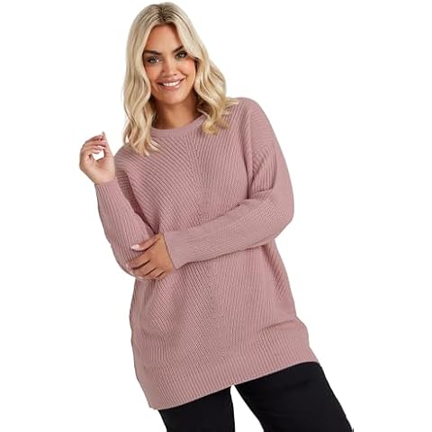 Yours Curve Essential Dusky Knitted Jumper for Women Cover