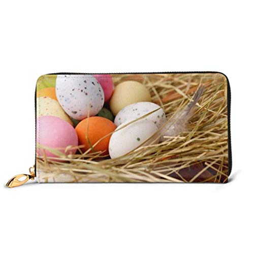 Preisvergleich Produktbild JHGFG Mode Handtasche Reißverschluss Brieftasche Ostereier Vogelnest Telefon Kupplung Geldbörse Abendkupplung Blockieren Leder Brieftasche Multi Card Organizer