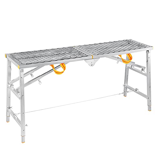 Escabeau pliant portable et plateforme de travail robuste pour lavage