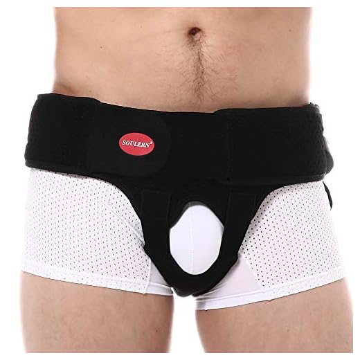 Inguinal Hernia Belt Truss for Left/Right Side Sports Hernia - Hernia Support Brace with Adjustable Inguinal Straps for Men Post Surgery Pain Relief, 2 Removable Compression Pads Comfortable Material (GENERAL SIZE)