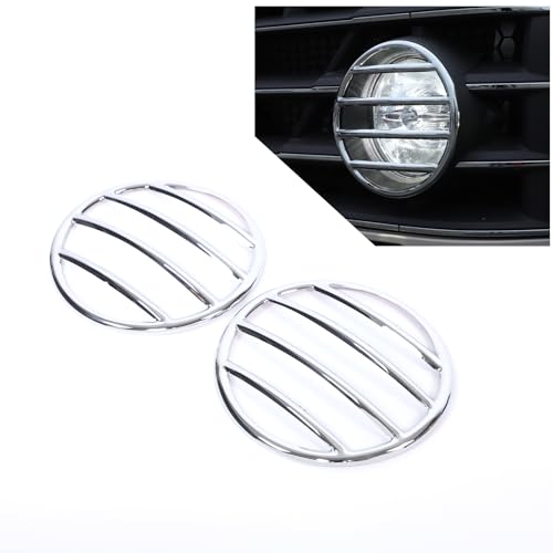 Hudiriy Front Fog Light Cover Guard Compatible with Compatible with Ineos Grenadier 2020-2026 carbon steel Front Fog Lamp Light Lamp Grill Protector Cover Guard Exterior Accessories (Silver) by Hudiriy - Used condition - US$68.81
