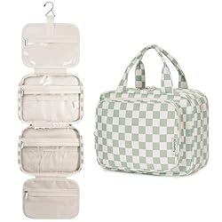 Narwey Checkered Hanging Travel Toiletry Bag