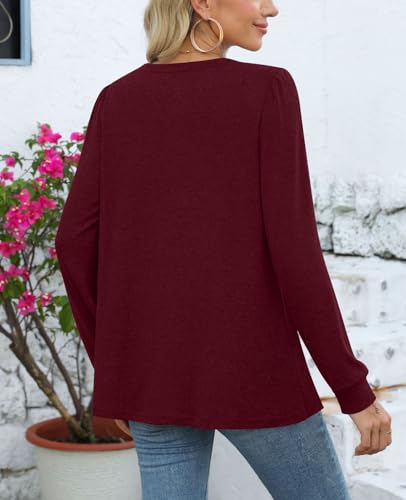 Anyally Womens Fall Long Sleeve Tunic Tops Plus Size Square Neck Shirt Loose Sweaters for Leggings4