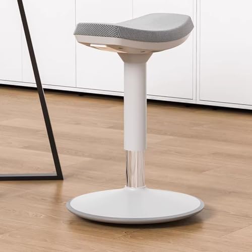 Image of Wobble Stool Standing Desk Stool Adjustable Height Office Chair Adult Wobble Stool Swivels Working Seat For Classroom Bedroom(White)