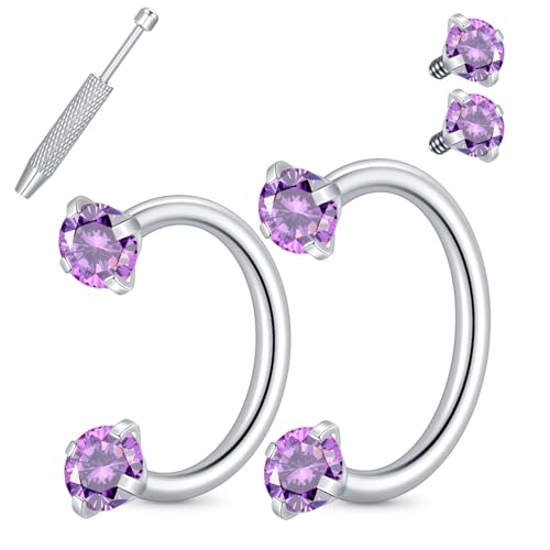 Xpircn 18G 7mm 8mm Nose Rings For Women Men Horseshoe Nose Rings Hoops Horseshoe Septum Lip Eyebrow Helix Daith Ear Nose Piercings