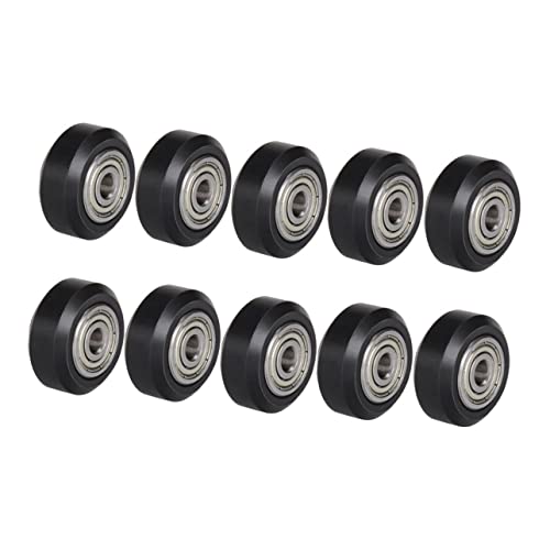 JECOMPRIS 10 Pcs V-groove Plastic Pulley Roller Wheels for 3d Printer Rust Resistant