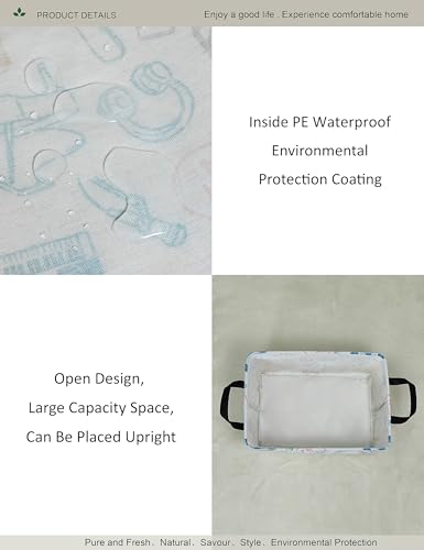 Image of Rectangular Folding Laundry Basket,waterproof Canvas Basket,gift basket,Suitable for children's room,Clothes,Toys Storage(musical instrument)