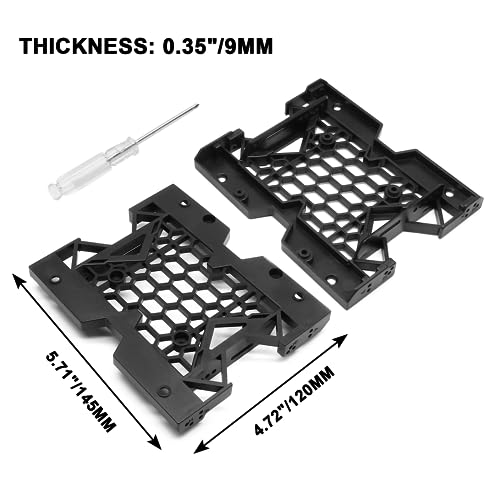 Image of 2pcs 2.5'' SSD 3.5''HDD to 5.25'' Mounting Bracket, SSD HDD Tray Caddy Hard Drive Bays Adapter with Mounting Bracket for Cooling Fan