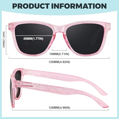 Image of Kids Polarized Sunglasses for Girls Boys UV400 Protection Classic Fashion sun Glasses Lightweight Material Age 3-10