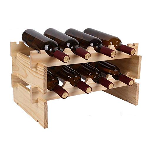 Soporte para botellas de vino de madera para mesa 4 botellas miniatura 5