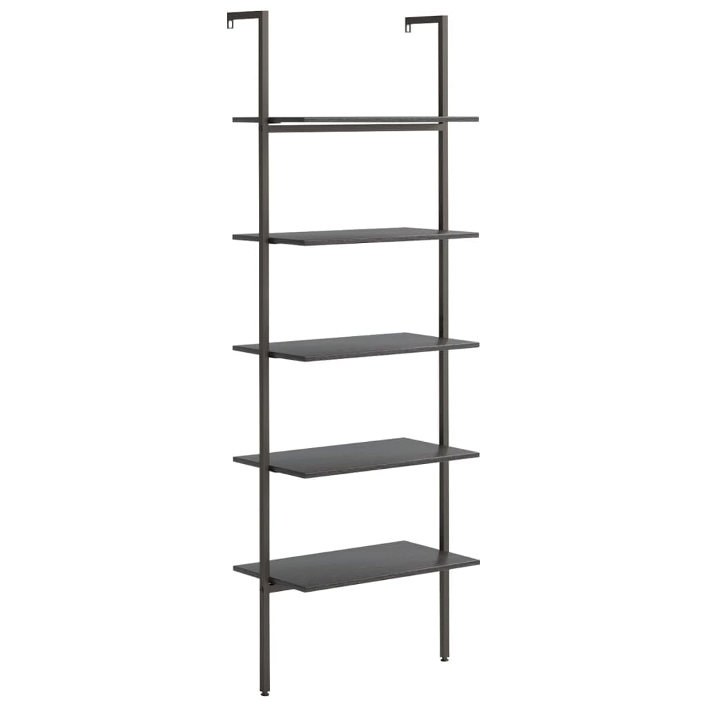 vidaXL Estantería Inclinada 5 Niveles Salón Capa Estante Mueble Despacho Organizador Estante Dormitorio Oficina Almacenamiento Negro