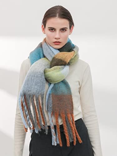 Scarf for Women Cashmere Feel Women’s Cold Weather Scarf Winter Warm Scottish Plaid Scarf Holiday Scarf4