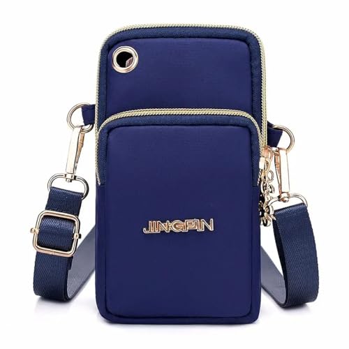 Image of Mobile Sling Bags for Women Crossbody, Multifunction Three Layer Mini Shoulder Bag Purse with Headphone Port for Teens Gilds Ladies Women