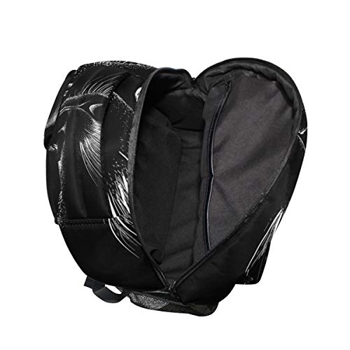 Cute Print Style Cat Black Art Kitten Animal Backpacks Bookbags Daypack Travel School College Bag for Women Girls Men Boys4