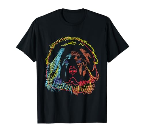 Colourful Tibetan Mastiff Dog T-Shirt