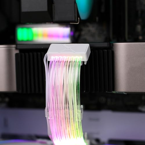 Cables de fuente de alimentación RGB con tiras LED integradas para llamativos edificios de PC y aumentos de rendimiento (12P) - imagen 7