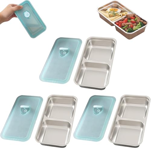 Générique Stainless Steel Snack Containers, Grab and Go Snack Containers Reusable, Condiment...